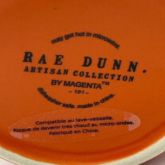 NEW Rae Dunn "BEWARE" Double Sided Orange Halloween Ceramic - Picture 6 of 6